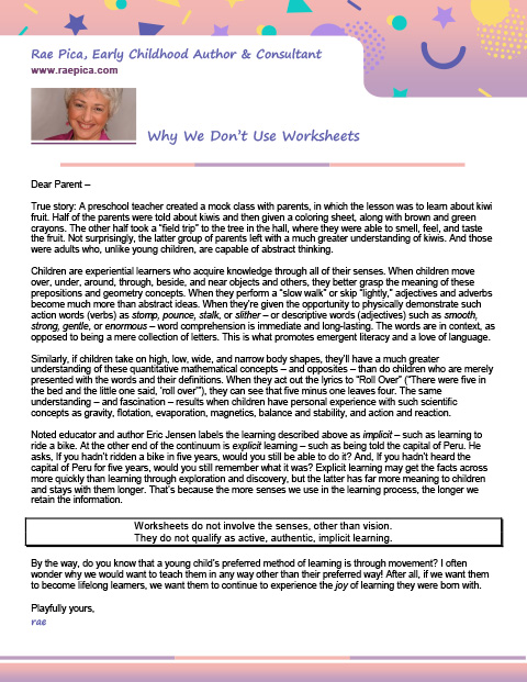 Why We Don't Use Worksheets